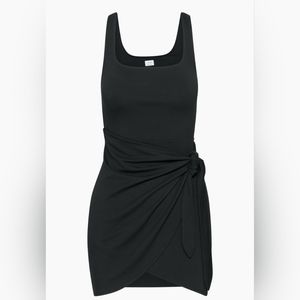 Wilfred Saturn Midi Black Wrap Dress